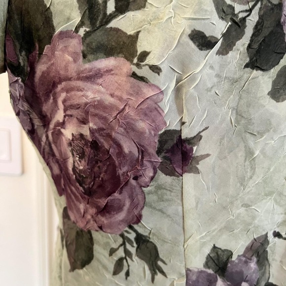 Vintage Jessica Howard Rose Floral Midi Dress 90s Grunge Goth Garden M - Picture 9 of 9